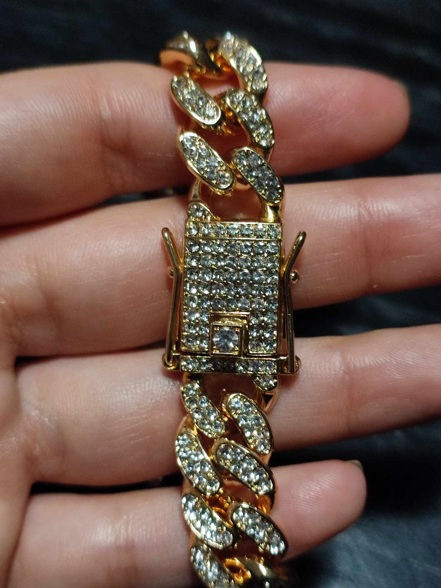 San Judas Tadeo Mens Bracelet, 18k Gold Filled, Gold Chain, Cuban Chain, Maria Almudena
