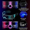 thumbnail image 4 of 3 Pcs LED Visor Glasses, 7 Colors & 5 Modes Futuristic Glasses, Cyberpunk Light-Up Goggles, and Luminous Glasses, 4 of 5