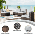 thumbnail image 4 of TANGJEAMER 9 Piece Patio Furniture Set, All Weather Outdoor Sectional PE Rattan, Patio Conversation Sets with Cushions and Glass Coffee Table for Garden Lawn Balcony, 4 of 7