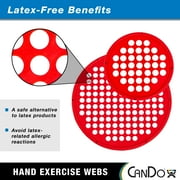 CanDo Hand Exercise Webs for Physical Therapy, Grip Strengthening, and Hand, Finger, Wrist Resistance Workouts, Portable Size, Latex Free, 7 Diameter, Red: Light