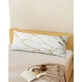 thumbnail image 5 of White Gold Abstract Body Pillow Cover 20 x 60 Inch Decorative Pillow Cover Modern Marble Geometric Lumbar Pillowcase Seasonal Rectangle Cushion Case for Couch Sofa Bed Living Room, 5 of 7