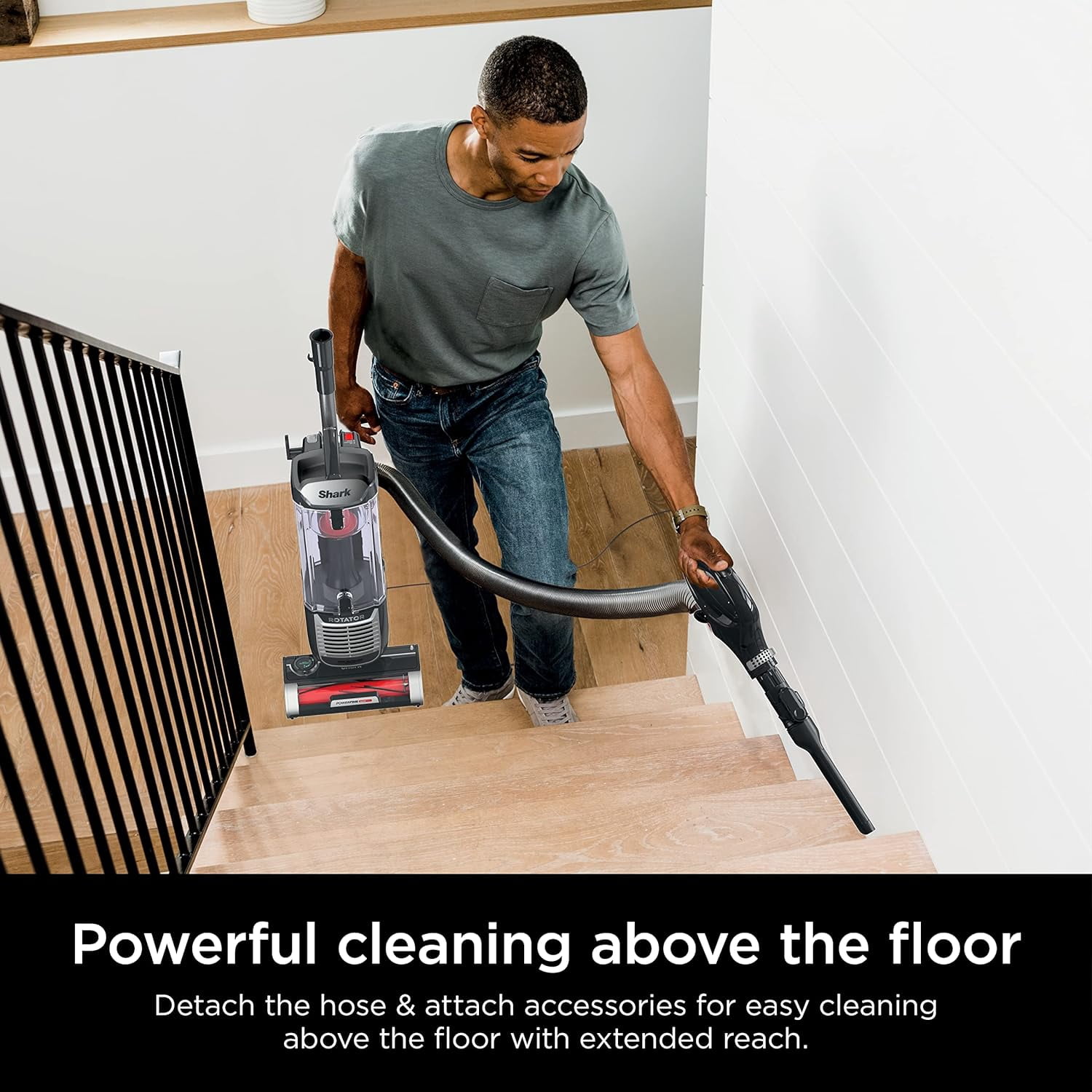 Shark Vacuum Cleaners, ZU102 Rotator Pet Upright Vacuum with PowerFins HairPro & Odor Neutralizer Technology, Corded Electric, Charcoal