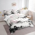 thumbnail image 2 of Homewish Pink Cherry Blossom 7-Piece Twin Bedding,Japanese Ink Painting Bedding Comforter Set,Reversible, 2 of 8