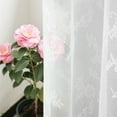thumbnail image 4 of Debonair Sheer Lace Curtains Vintage Floral for Living Room Sets Rod Pocket,40"Wx78"L,2 Panels,White, 4 of 10