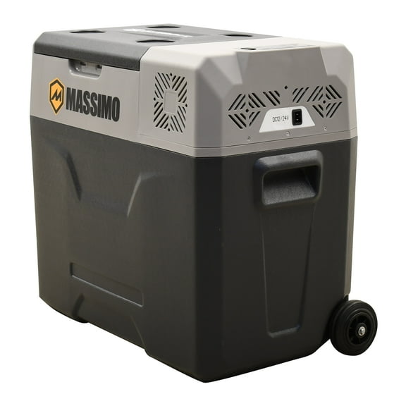Massimo 50 Liter Electric Cooler, Wheeled Iceless Cooler 13.2 Gallons - Gray