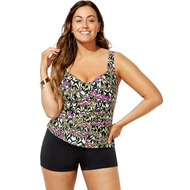 Swimsuitsforall - Swimsuits For All Women's Plus Size Ruched Twist ...