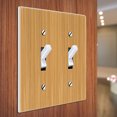 thumbnail image 3 of WIRESTER 2-Gang Toggle Wall Plate/Switch Plate Cover, Bamboo Wood Texture, 3 of 6