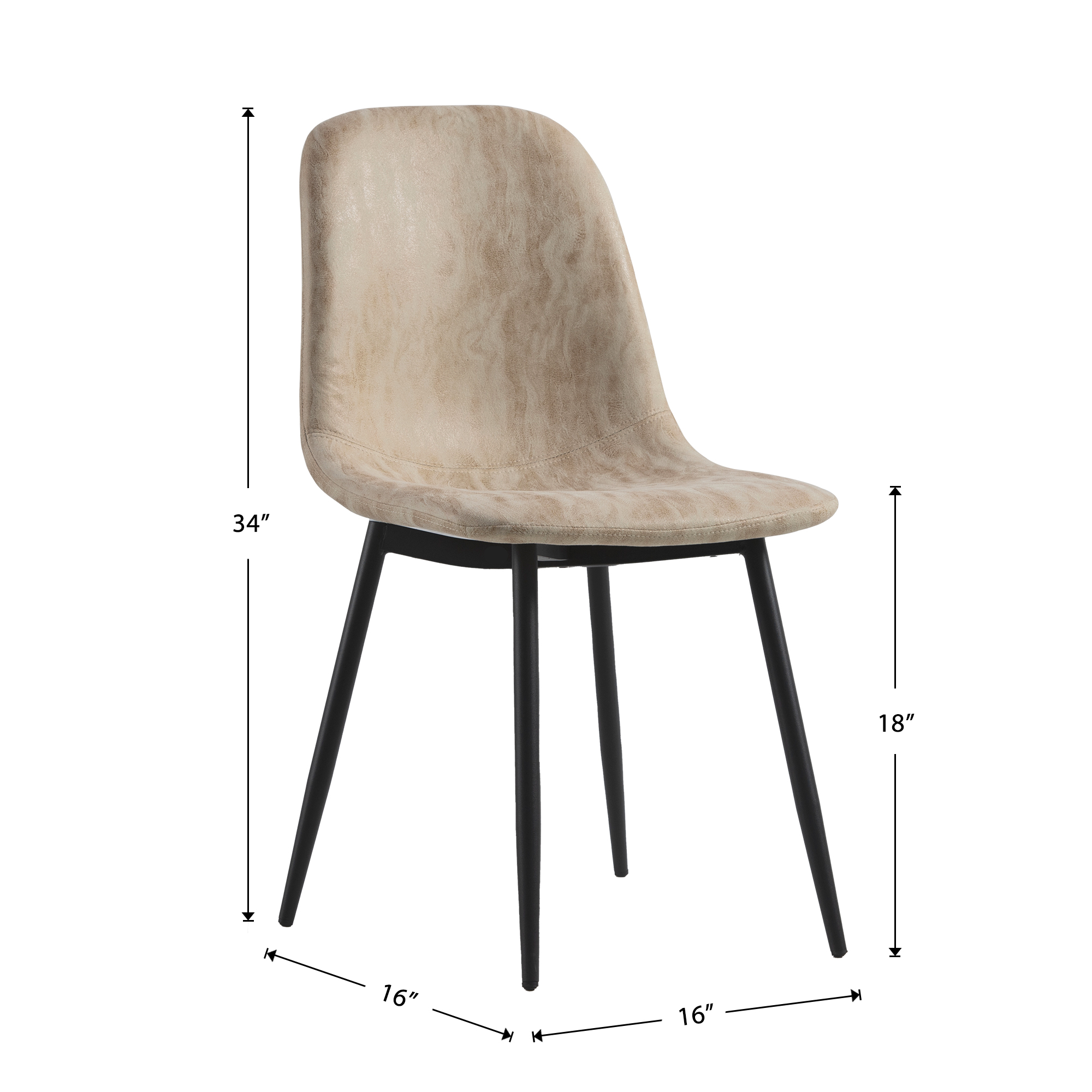 PU Dining Chairs Modern Chair Set of 4,White