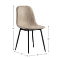 thumbnail image 3 of PU Dining Chairs Modern Chair Set of 2,White, 3 of 6