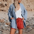 thumbnail image 7 of Shorts for Women Running Swim Athletic High Waist Loose Wide Leg Linen Beach Harem Pants With Pockets, 7 of 7