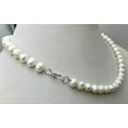thumbnail image 3 of GAVONO Natural White 7-10mm Akoya Freshwater Pearl Necklace 14-50'' 925 Silver Clasp-8-9 mm-20 in, 3 of 5