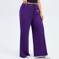 thumbnail image 5 of Women High Waisted Plus Size Yoga Pants Stretchy Wide Leg Yoga Trousers With Pockets Baggy Workout Running Leggings, 5 of 6