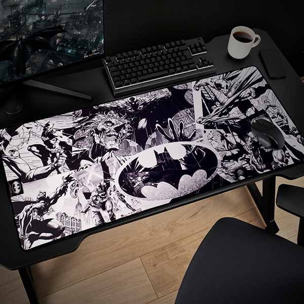Subsonic - DC Comics Batman XXL Mouse Pad 35 in x 15.7 in - Gift Batman gaming desk pad 90 cm x 40 cm - official licensed