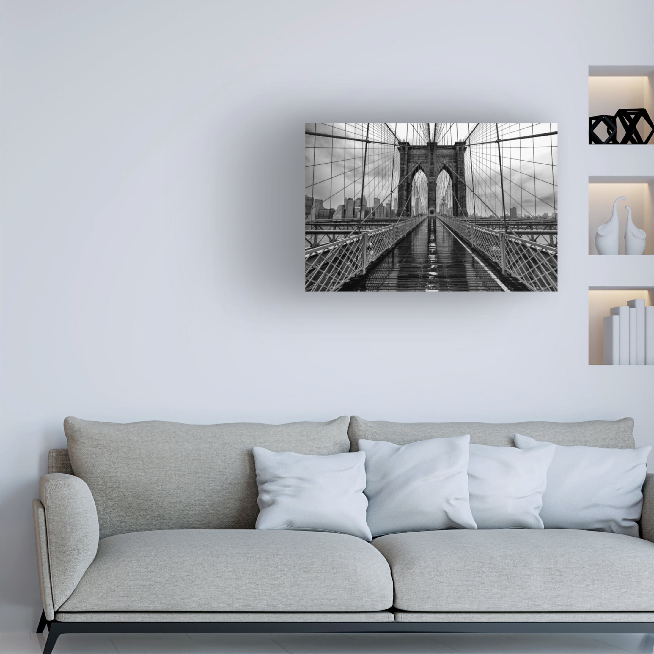 Trademark Fine Art Ashley Sowter Brooklyn Bridge Canvas Wall Art