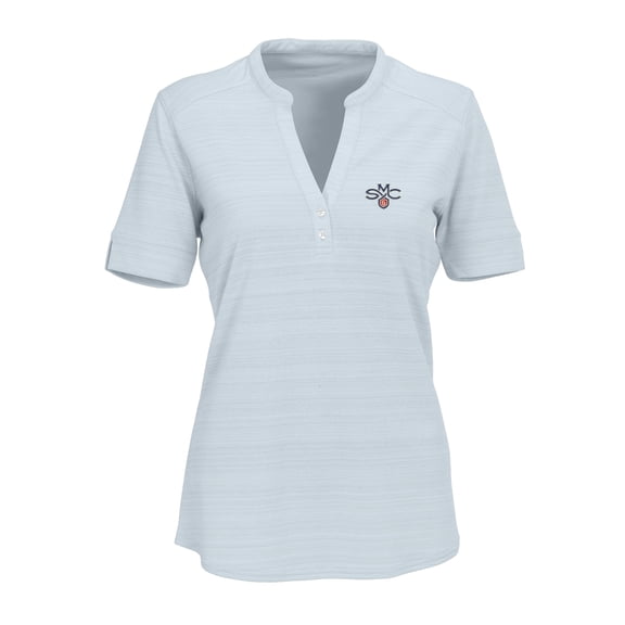Women's Silver Saint Mary's Gaels Strata Textured Henley Shirt