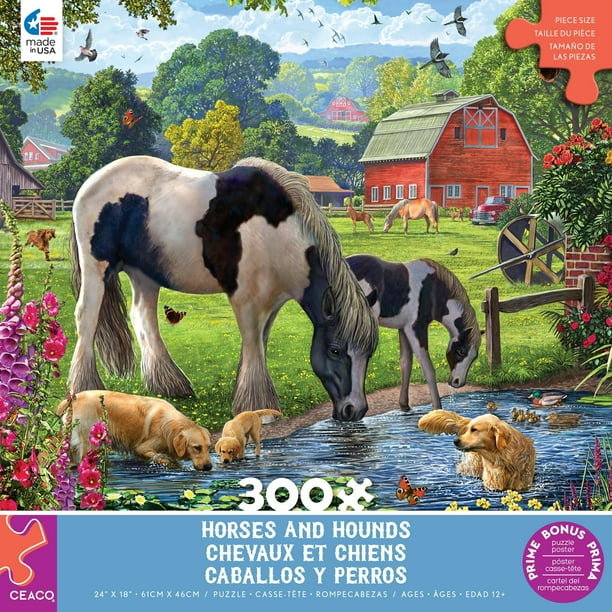 Rompecabezas Ceaco Horses and Hounds 300 piezas
