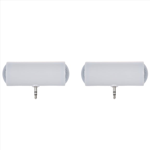 2 Pcs 3.5Mm Mini Portable Stereo Speaker for Mp3,2 x Speaker,white