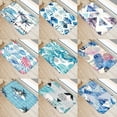 thumbnail image 2 of Flowers Leaves Pattern Bedroom Anti-Slip Shop Home Decor Doormat Kitchen Bath Entrance Door Mat Soft Carpet Rug, 2 of 6