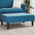 thumbnail image 1 of vidaXL Repose-Pieds Bleu 77x55x31 cm Velours, 1 of 1