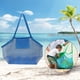 thumbnail image 2 of 2 piezas de bolsas de playa de malla, bolsa de transporte , bolsa de juguetes, plegable, ligera Yuyangstore bolsos de playa de malla, 2 of 7