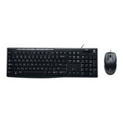 Logitech MK200 Media Combo, Keyboard/Mouse, Wired, USB, Black