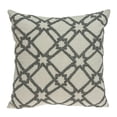 thumbnail image 2 of Nassau Collection Interconnected Diamond Square Cotton Throw Pillow - 20" - Beige and Gray, 2 of 4