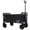 Black + Gray, variant on GDF Studio All-in-One Folding 4-Wheel Trolley, Convertible Bench Seat and Pet Tether, Heavy-Duty Capacity, Black & Gray