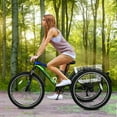 thumbnail image 3 of Lilypelle Adult Mountain Tricycle, 7 Speed Three Wheel Bike, 24/26/27.5 Inch Adults Trikes for Seniors with Shopping Basket, Exercise Men's Women's Tricycles, 3 of 8
