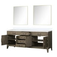 thumbnail image 3 of Laurel 80 in W x 22 in D Grey Oak Double Bath Vanity, White Quartz Top, and 36 in Mirrors, 3 of 3