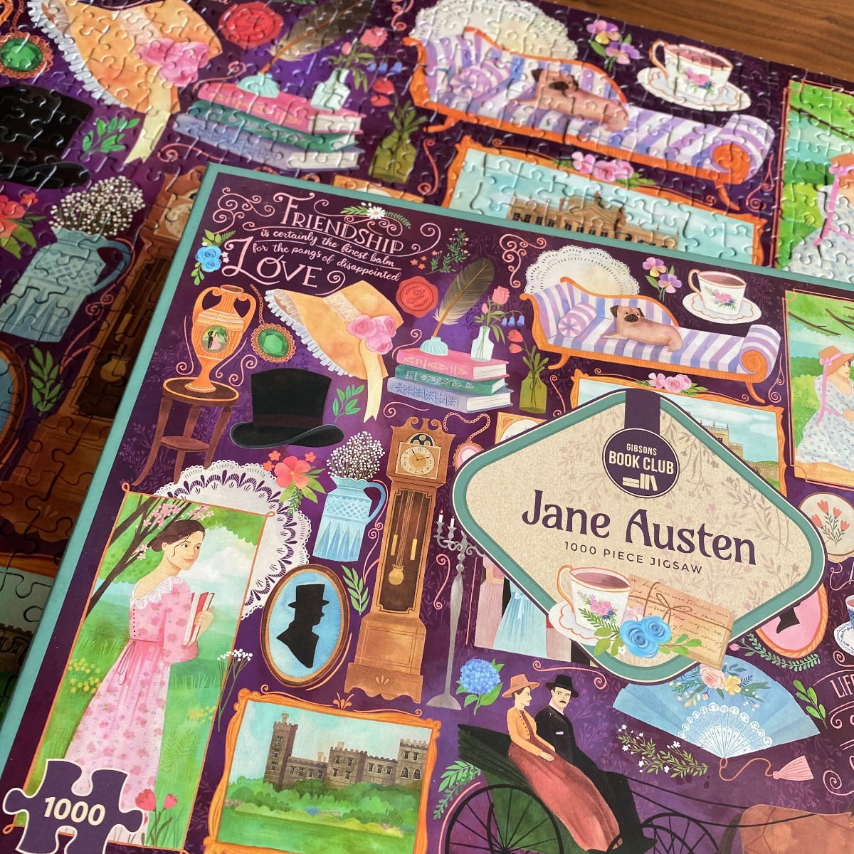 Gibsons Steakhouse Jane Austen 1000 Piece Jigsaw Puzzle, 27"x19"