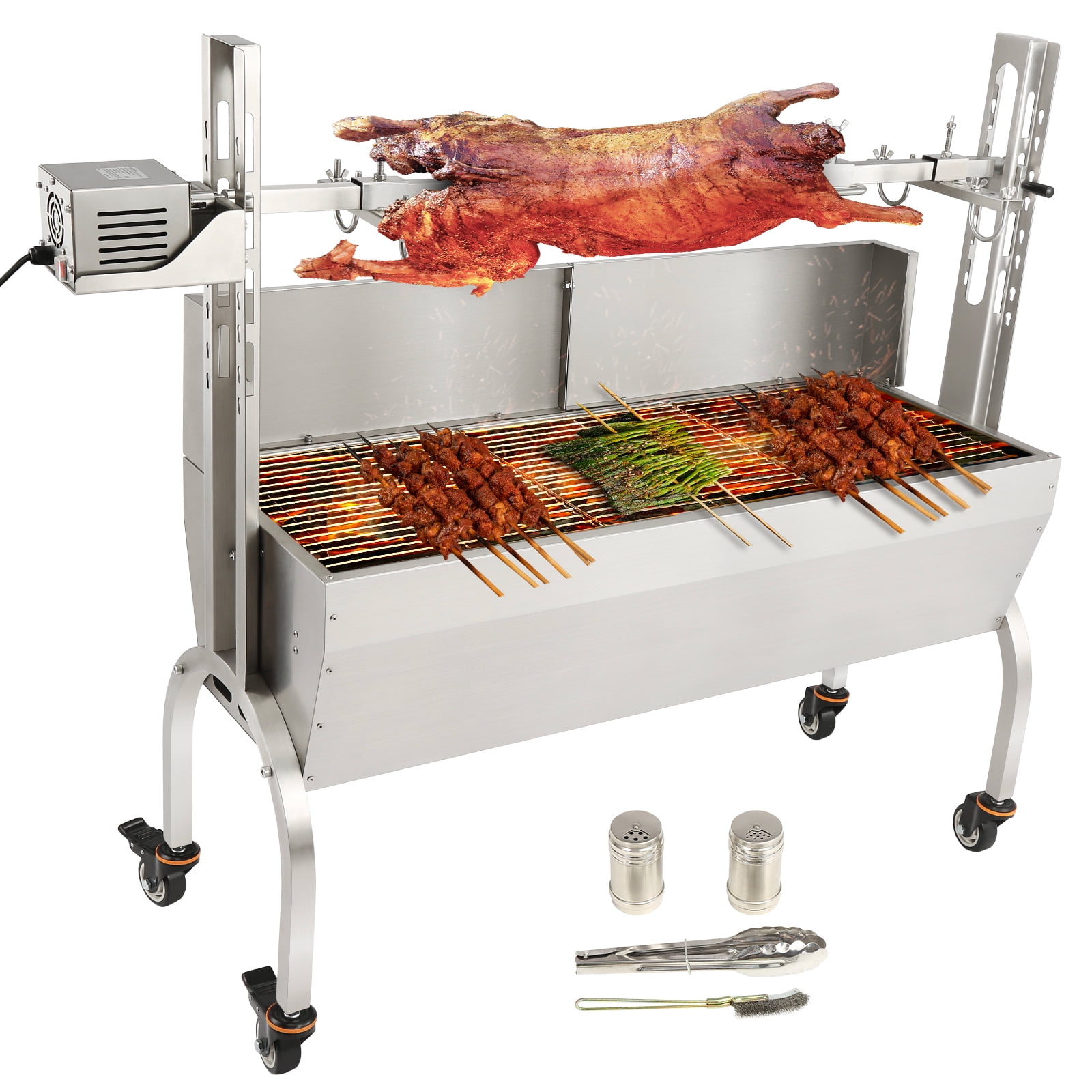Skyshalo 50w 132lbs BBQ Grill With baffle Pig Lamb Chicken Roaster