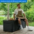 thumbnail image 6 of Dextrus Classic Outdoor Lockable 120 Gallon Resin Deck Box, Black, 6 of 6