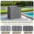 thumbnail image 3 of PRZL 31 Gallon Resin Deck Box Waterproof Indoor Outdoor Storage Boxes for Patio Furniture Cushions and Garden Tools (Gray, 31gallon-2 Packs), 3 of 15