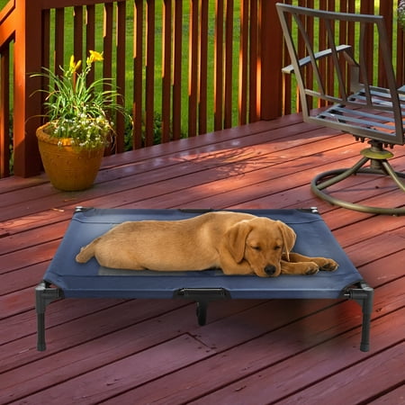 Shop Now For The Elevated Pet Bed Portable Raised Cot Style Bed W Non Slip Feet 36ax 29 75ax 7a For Dogs Cats And Small Pets Indoor Outdoor Use By Petmaker Blue Accuweather Shop