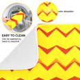thumbnail image 6 of Iauyy Dish Drying Mat for Kitchen Counter, Super Absorbent & Hanging 16x18 / 18x24 Inch (S/M) Yellow Inverted Triangle, 6 of 8