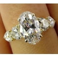 thumbnail image 2 of HeartsAndYou 5ct Oval Cut Moissanite Solitaire Ring 18k Yellow Gold over Silver Heart Shape Accents, 2 of 9