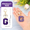 thumbnail image 2 of Uxcell Initial Letter Keychain, Purple A-Z Alphabet Keyring A-Z Letter, Personalized Metal Key Chain for Women Men Gift Purse Handbags Car Key Rings (G), 2 of 7