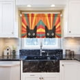 thumbnail image 5 of Yayeee Kitchen Curtains Tier Pair Light Filtering 27"x24" Rod Pocket Short Cafe Window Panel, Black Cat, 5 of 7