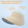 thumbnail image 3 of Sombreros con visera para mujer, gorra de playa con protección UV de verano de ala grande, usable en ambos lados, sombrero de playa vacío, 3 of 6