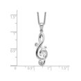 thumbnail image 2 of Collier en Argent Sterling Love Note 18 Pouces, 2 of 4