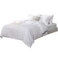 thumbnail image 1 of HomeRoots 521772 Microfiber 1400 Thread Count Machine Washable Duvet Cover Set, White - Queen Size, 1 of 1