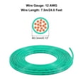thumbnail image 2 of Uxcell 25 Feet 12 AWG Gauge THHN Stranded Green Copper Building Wire 600V Electrical Wire Copper Cable for  LED, 2 of 6