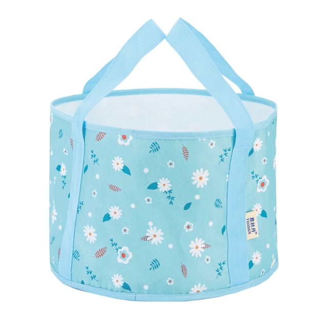 Weiweiguan 1pc Portable Collapsible Travel Basin Multi-functional Water Basin (Sky-blue)