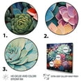 thumbnail image 3 of Designart "Green Blue Succulent Charm III" Floral Floater Framed Canvas Wall Art, 3 of 7