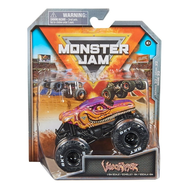 Camión fundido Monster Jam 2023 Spin Master 1:64 Velociraptor
