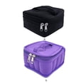 thumbnail image 3 of Bewildely Estuche de 16 botellas de aceite esencial, caja de terciopelo para Perfume, soporte de transporte para botellas de viaje, bolsa Almacenamiento y organización del hogar Negro, 3 of 6