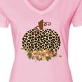 thumbnail image 4 of Inktastic Cheetah Print Pumpkin Women's V-Neck T-Shirt, 4 of 5