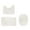 White, variant on Cinvoph 3Pcs Bathroom Rugs Sets with Toilet Lid Cover Non Slip Extra Absorbent Plush Soft Washable Bath Rugs Mats Set