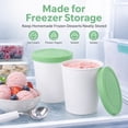 thumbnail image 3 of GlamourGarden Green Plastic Stackable Ice Cream Food Storage Container (2 Count), 3 of 9