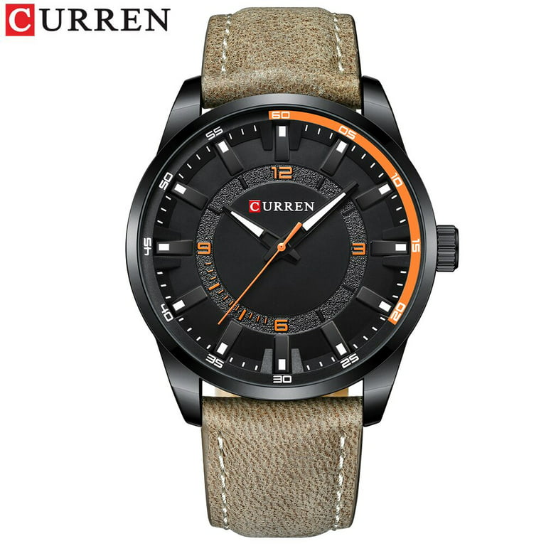 Casual Men Watch CURREN Top Luxury Business New Fashion Leather Strap Vintage Watches Male Reloj Hombre - Walmart.com